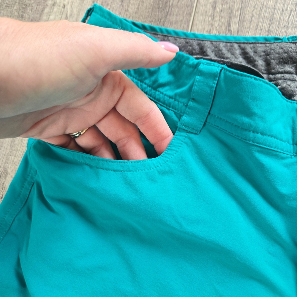 The North Face Womens Horizon Hiking Shorts Teal Blue Size 8 Regular Nylon Blend - Picture 4 of 11